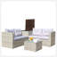 Ensemble de canapé modulaire d'extérieur en rotin et osier 4 pièces avec boîte de rangement