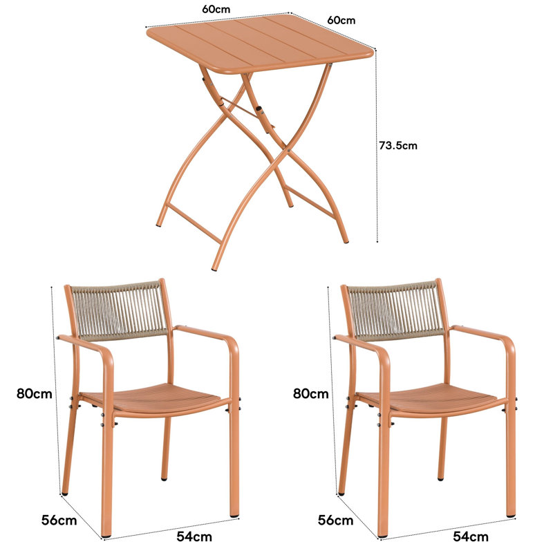 Rimini Patio Dining Set with, Terracotta