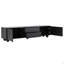 TV Stand With Arched Doors & 2 Drawers For Tvs Up To 75", Media Console With Rebound Device, Entertainment Center With 5 Iron Round Legs-1928248182