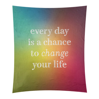 Tapisserie en polyester changer votre citation vie