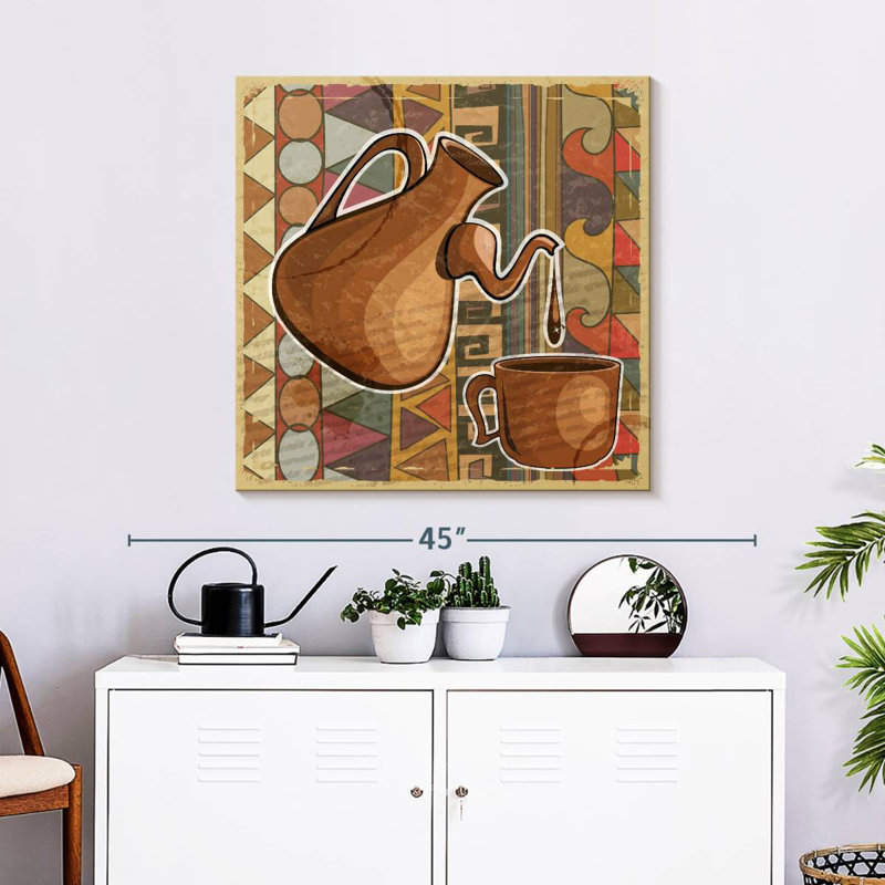 Yarlin Tribal Coffee, 30" H x 30" W