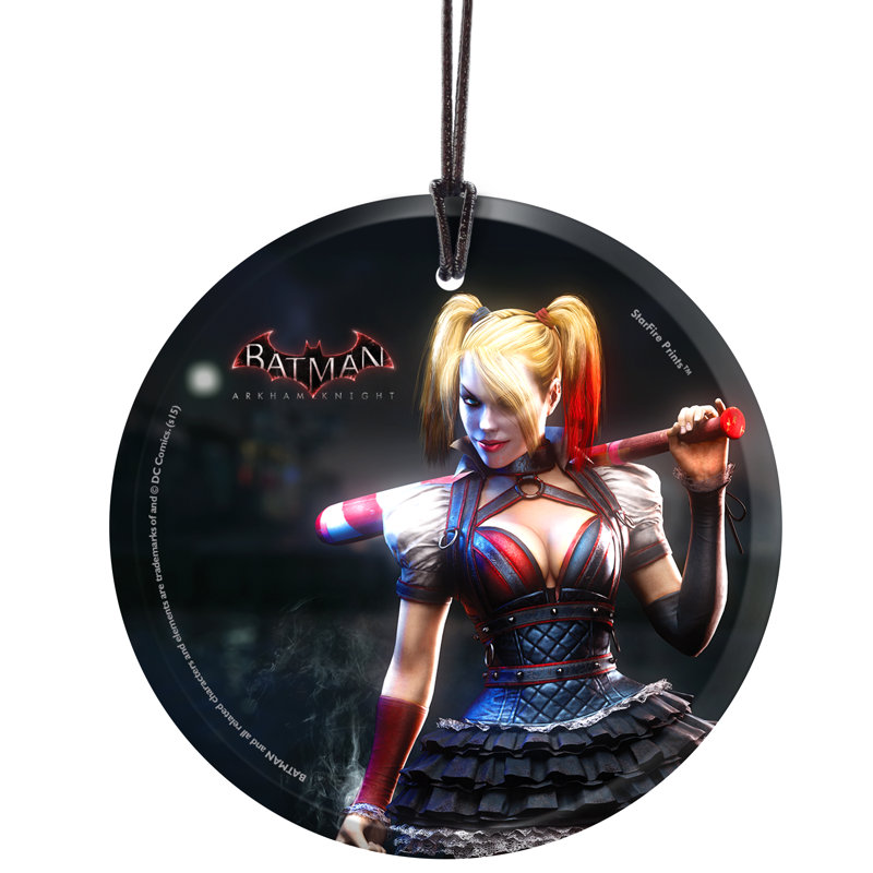 Arkham Knight, Harley Quinn, impression sur verre suspendue
