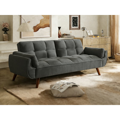 Convertible Futon Sofa Bed, 75" Futons Couch with Adjustable Backrest for Living Room Home Office Aprtment, Recliner Lounge, Loveseat Sofa