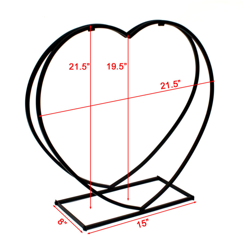 Deran 21.5'' W Metal Heart Shaped Firewood Log Rack