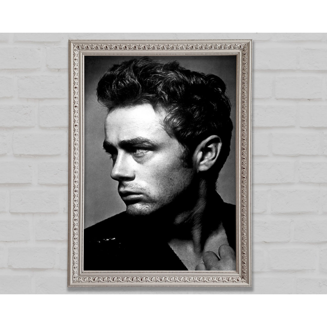 James Dean Classic B N W Gerahmter Druck