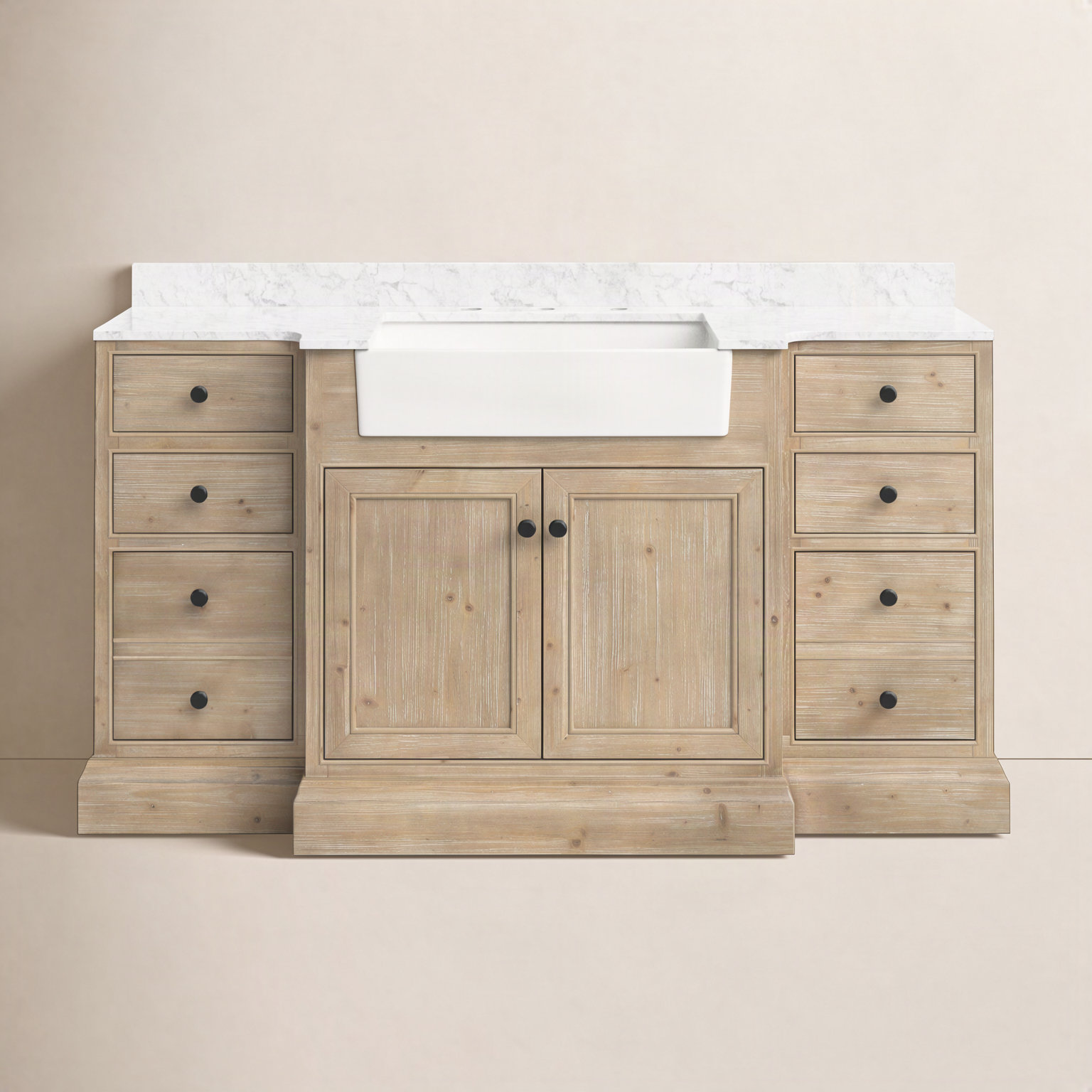 Claire 60'' Single Bathroom Vanity, Carrara Marble