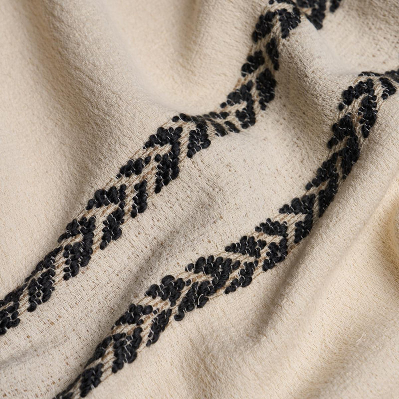 Plains Stripe Casement Fabric, Black