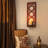 17" Red And Silver Lattice Solid Wood Wall Sconce Candle Holder