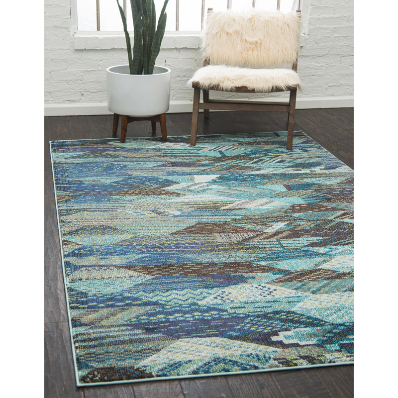 Albro Washable Geometric Indoor Rug, Rectangle 7'1" x 10'