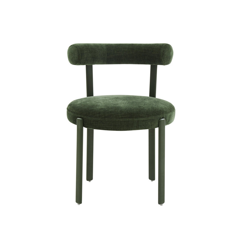 Chaise d'appoint Malena Chenille, Vert forêt