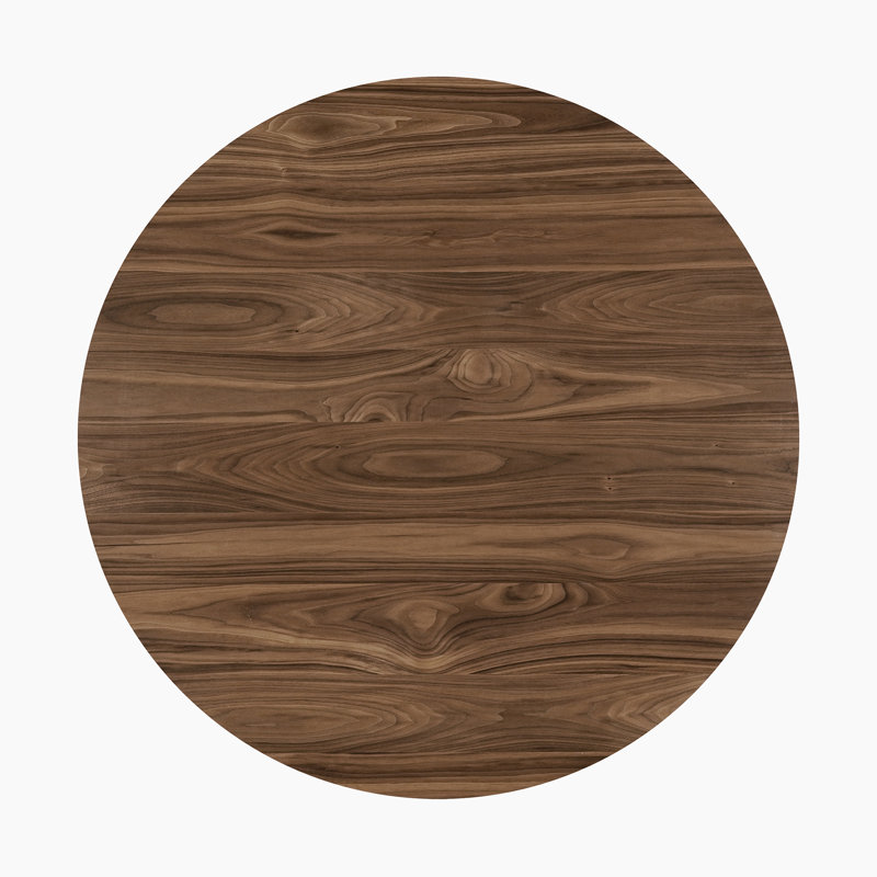 47'' Round Dining Table for 4, Modern MDF Wood Table with X-Leg Solid Wood Base