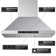 36" 900 CFM Convertible Wall Mount Range Hood with LED Lights & Hands-Free Control