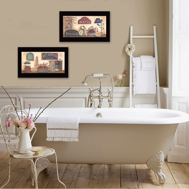 "Bath", impression encadrée de décoration murale moderne pour le salon, la chambre à coucher et la maison de campagne par Pam Britton