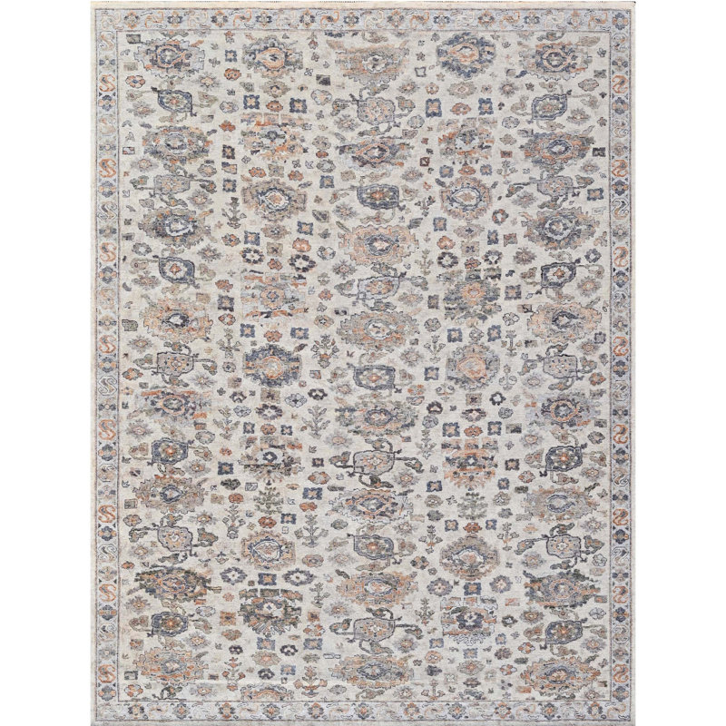 Tapis rectangulaire en laine noué à la main, Rectangle 10 pi x 14 pi