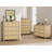 Oak & Rattan 4-Drawer Cabinet with Woven Fronts. 37" Tall Freestanding Organizer for  Living Room. Hallway. or Closet Storage