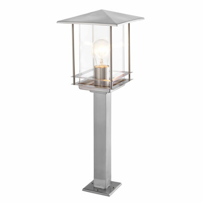Deller Brushed Stainless Steel Bollard Light