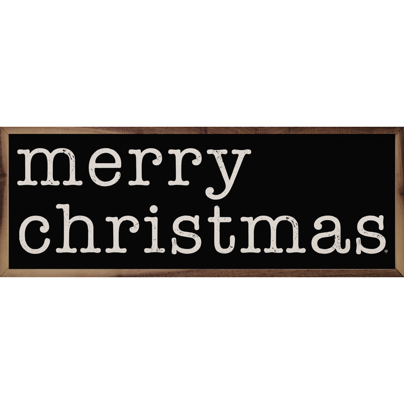 Machine à écrire Merry Christmas - noir, H 4 po x l 12 po