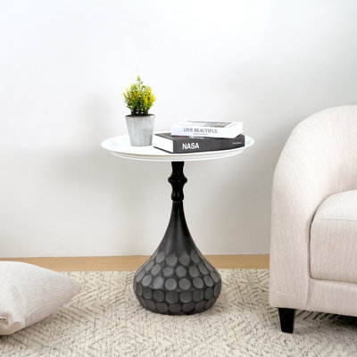 Table basse d'appoint en métal, table à piédestal pour le salon