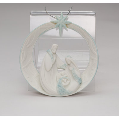 4.63'' Handmade Ceramic / Porcelain Religious & Spiritual Holiday Shaped Ornament