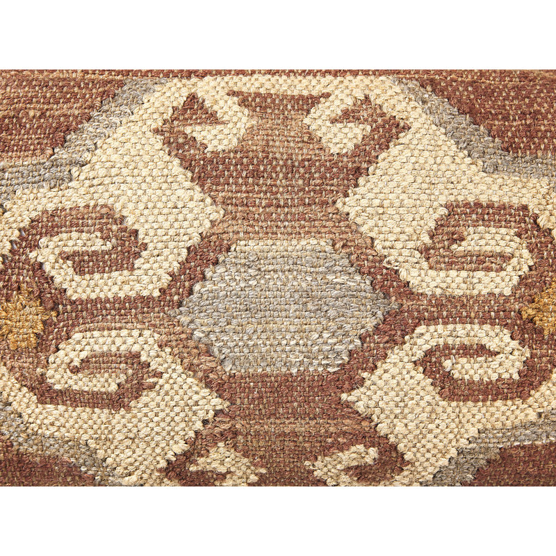 Moonya 51cm Wide Square Geometric Pouffe Ottoman