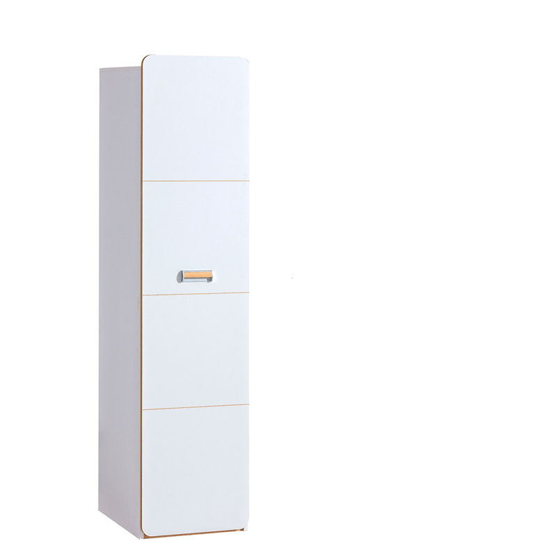 Potterville 1 Door Manufactured Wood Wardrobe, Nash Oak/Brilliant White