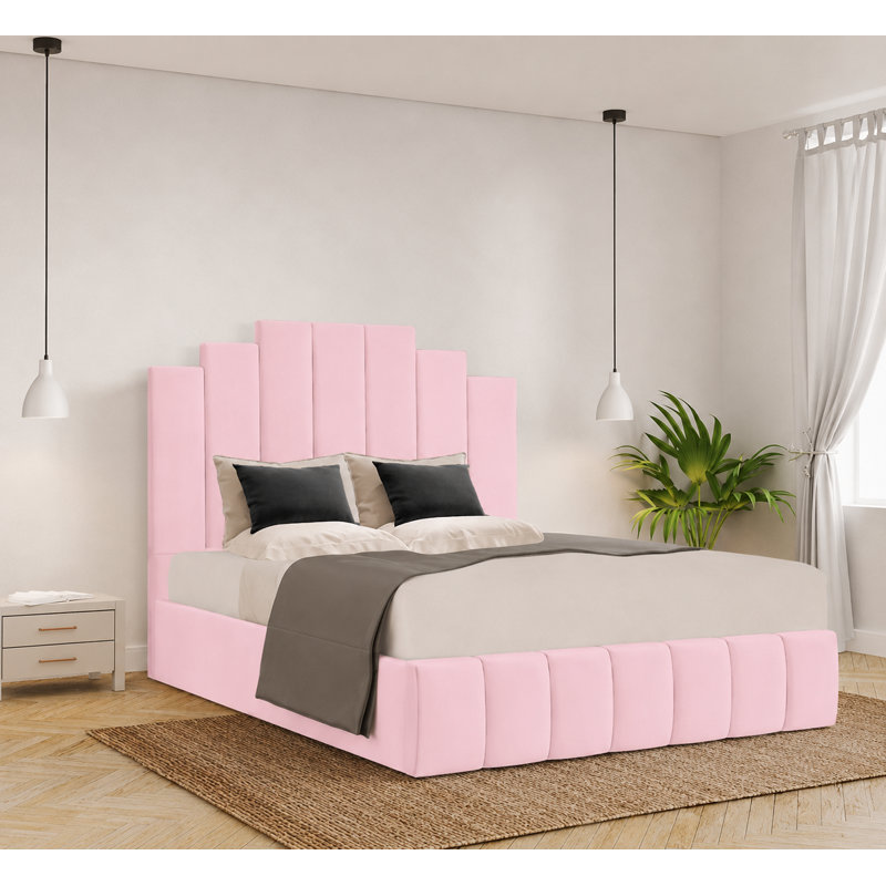 Balzhan Upholstered Ottoman Storage Bed, Single (3'), Pink