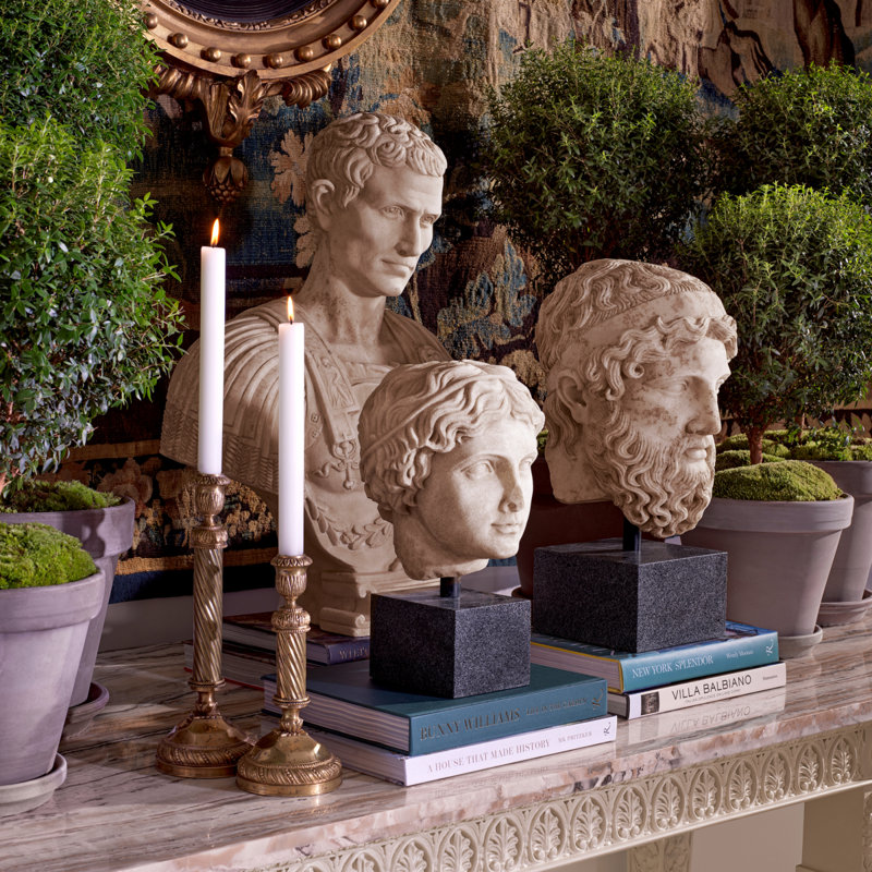 Bust of Julius Caesar Marble Antique Look