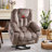Microfiber/Microsuede and Wood Frame Power Lift Recliner with Heated Massage -1959453166