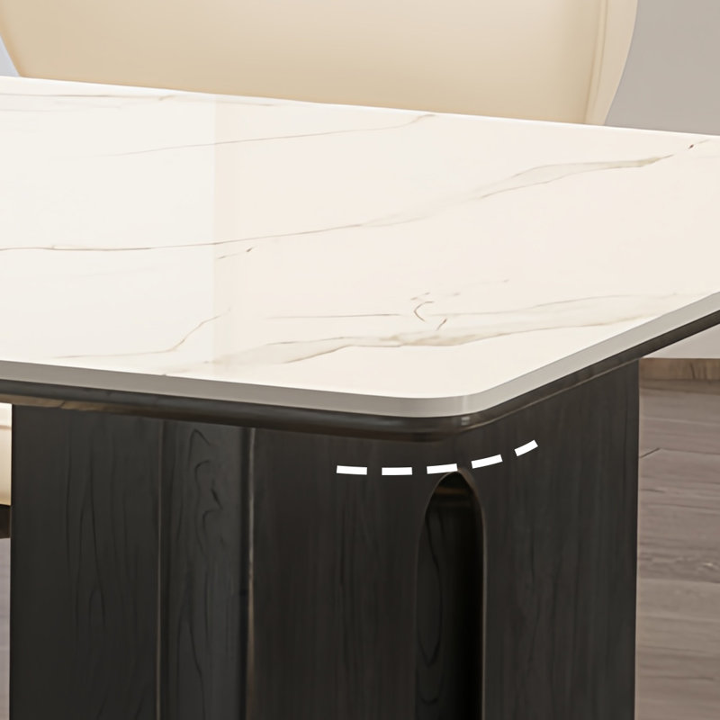 Petite table de salle à manger rectangulaire rétro et chaise, H 29,5 po x L 86,6 po x l 31,4 po
