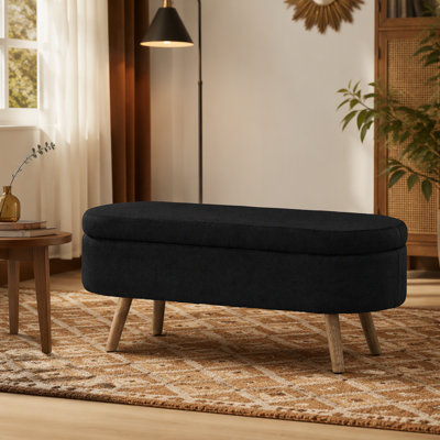 Banc de rangement avec repose-pieds ovale Luxury