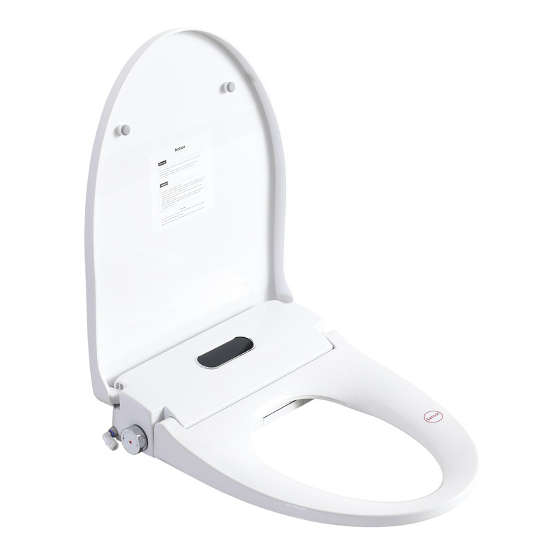 Smart Bidet With Sensor Auto Open/Close, Water Temperature Adjustment, And Night For Bathroom Portable Toilet Seat Digital Display, Side Control Mode, Four Heating Options Elongated Toilets In