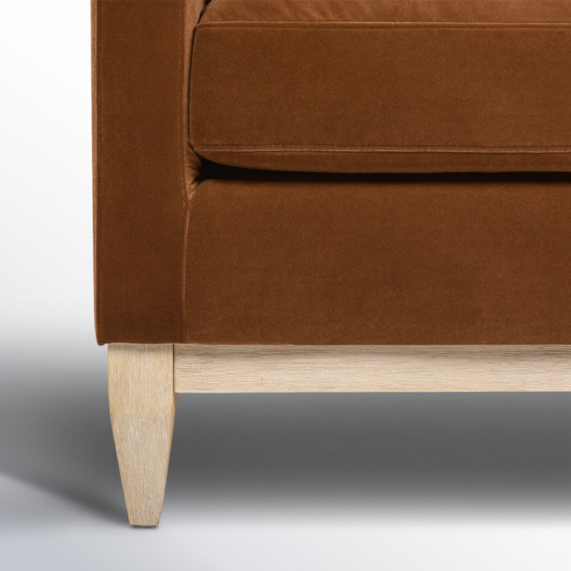 Fauteuil Pera, Velours orange brûlé