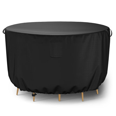 Round Patio Table & Chair Set Cover, Waterproof UV-Resistant Outdoor Furniture Cover by Arlmont & Co.