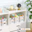 Paniers de rangement en plastique avec couvercle en bambou - Contenants de rangement en plastique Bacs de rangement empilables: Paniers de rangement pour étagères de rangement-1206312997