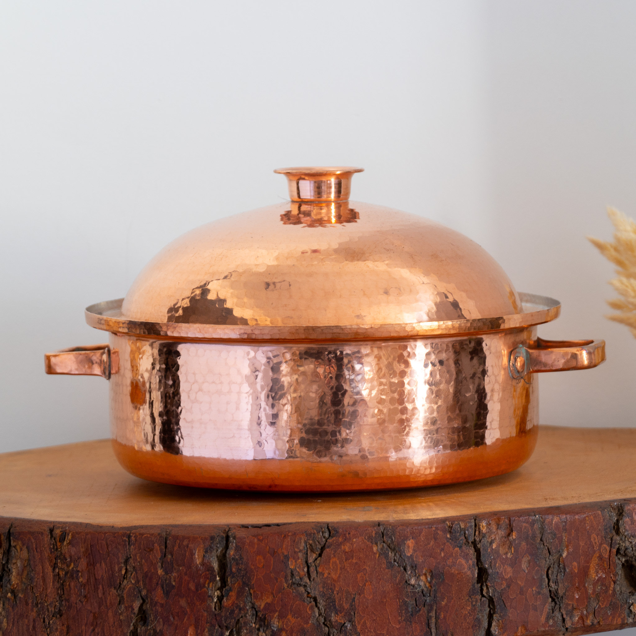 CUSTOmosaic Handmade Moroccan Cookware Pot Set Closed Thick Lid Copper Pan Set for Healthy Cooking | Wayfair
