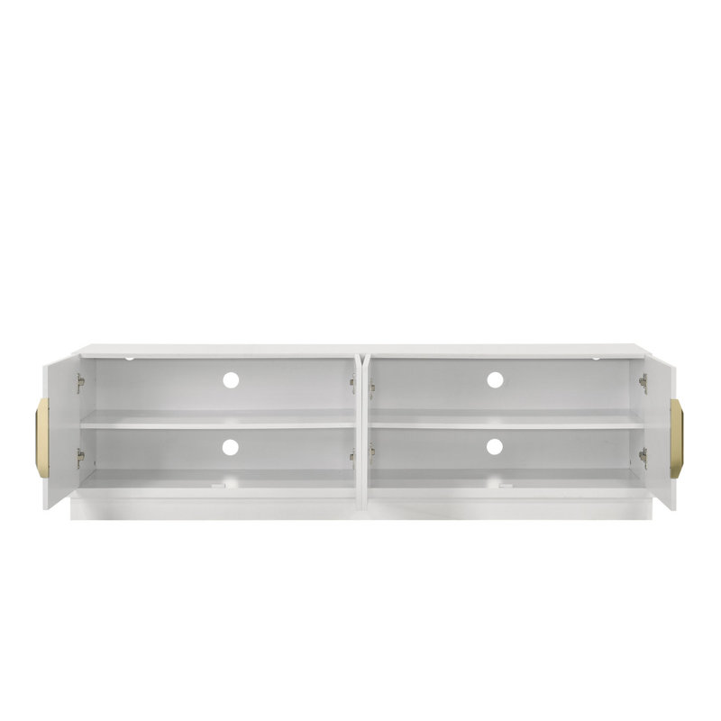 Carrington 70"W White 4-Door TV Stand