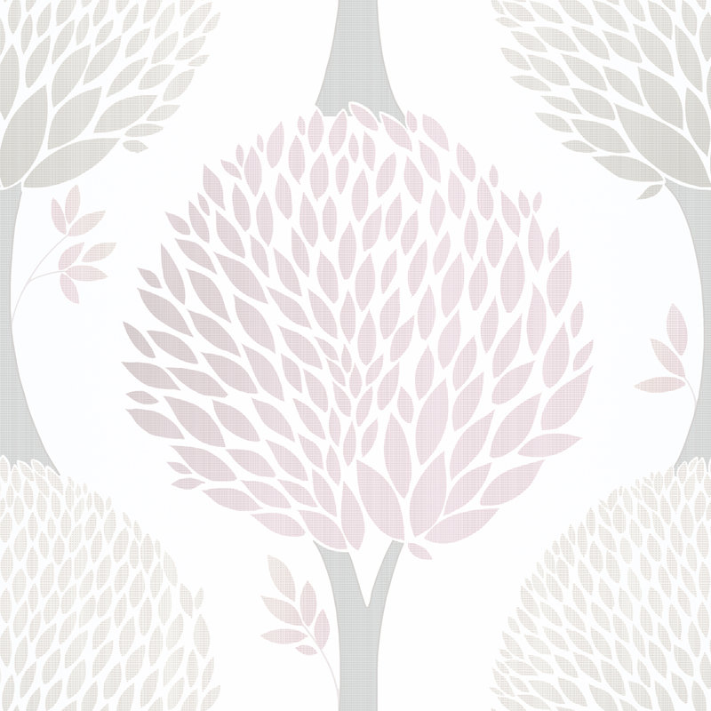 Roderick 10m x 53cm Matte Wallpaper Roll, Pink