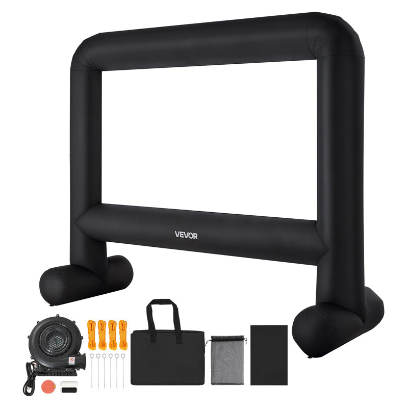 Inflatable Movie Screen, Inflatable Projector Screen with Portable Storage Bag, 16:9 Easy Set Up Movie Projection for Outdoor Backyard, Home Theatre, Theme Party