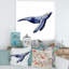 Baleine bleue sur fond blanc - peinture sur toile-66806077-66806086