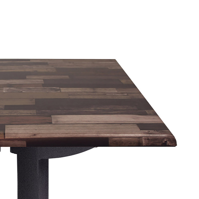 Table de salle à manger Atlanta, L 32 po x l 32 po, Plateau Shiplap / base gris anthracite