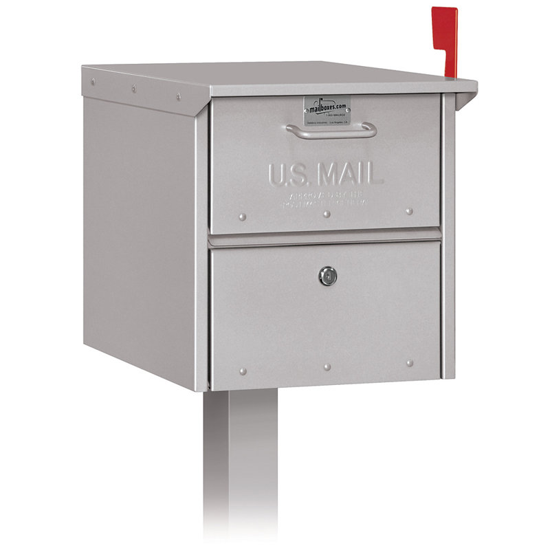 Boîte aux lettres à fixation sur poteau, Argent