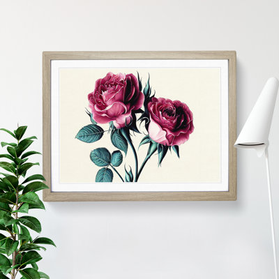 Timeless Rose Flowers 1 Piece Single Picture Frame Wall Art