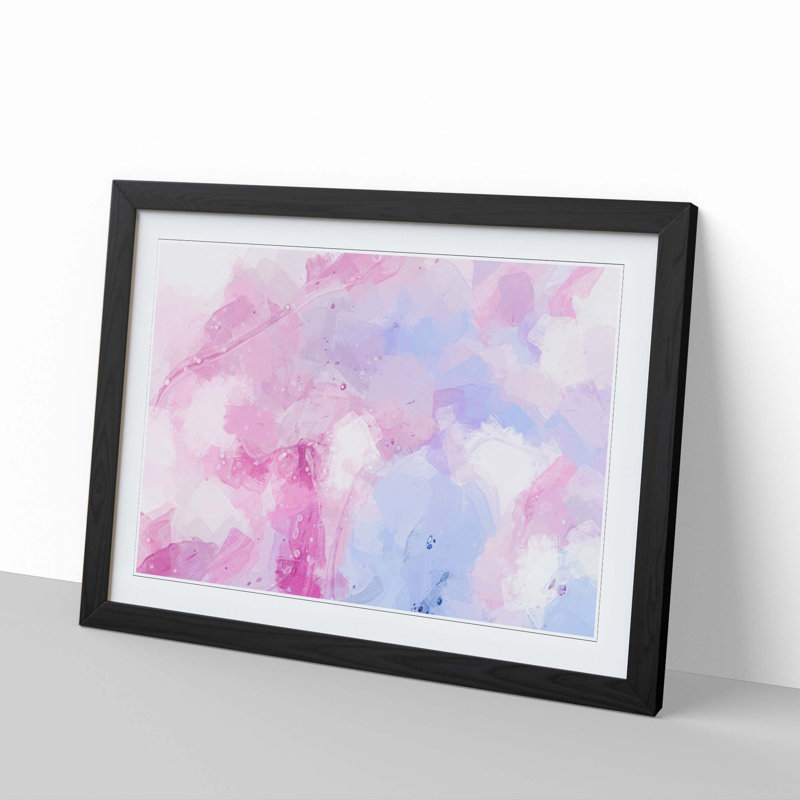 Set Me Free in Abstract - Picture Frame Graphic Art Print, 60cm H x 91cm W x 2cm D, Black