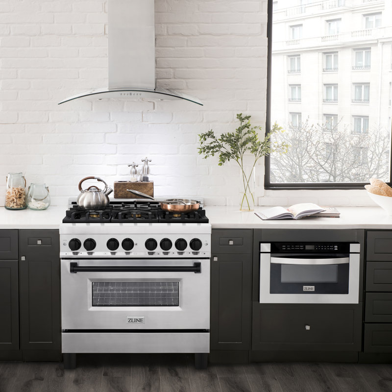 ZLINE Autograph 36" Legacy Dual Fuel Range w/ 6 Burners, Matte Black