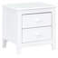 Chambre à coucher Table de chevet rétro Mid Century 2. Blanc élégant. Qualité de fabrication. De nombreuses possibilités de rangement. Assemblage facile requis. Table de chevet pour chambre à coucher L 19,3 po x P 15,6 po x P 19,7 po. Style intemporel.