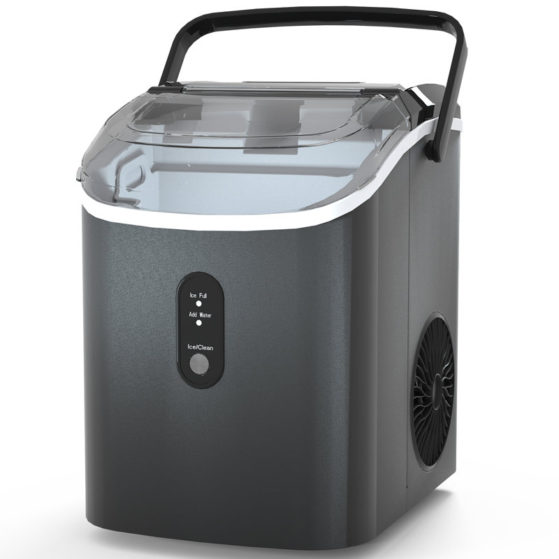 Machine à glaçons portative à granules - Machine de comptoir de 34 lb / 24 h avec pépite douce, autonettoyante et à une touche pour la maison, le bureau, le bar (avec pelle à glace)