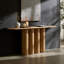 66.93'' Modern Console Table for Entryway with Unique cylinders Legs Design-1536561083