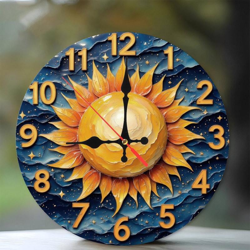 Soleil horloge nuit étoilée