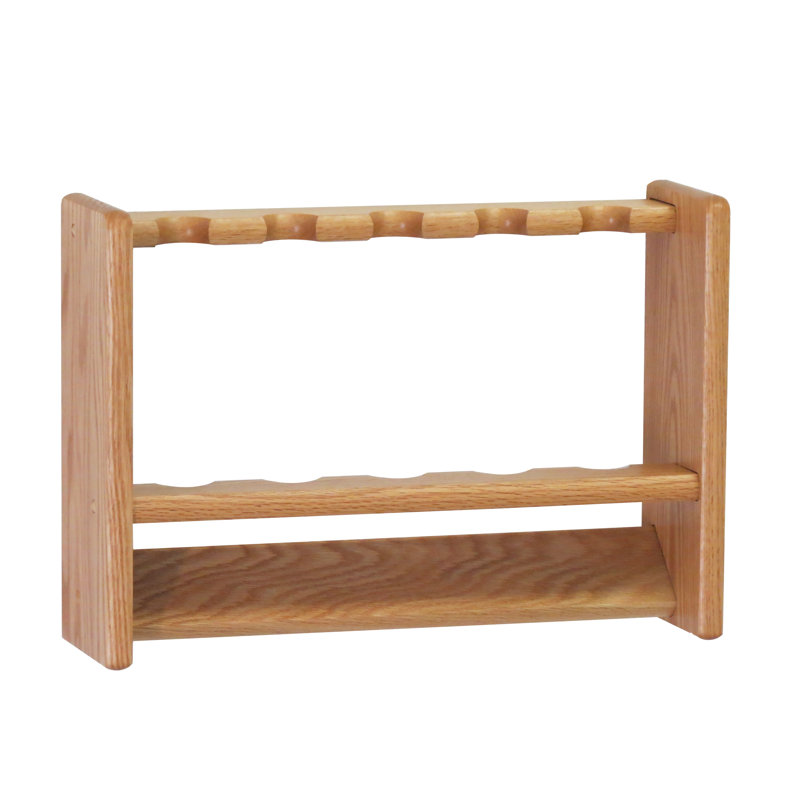 Wooden Mallet Wood Pool Cue Rack, Light Oak