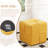 Square Corduroy Yellow Stool, Comfortable For Foot Placement, High Resilience And Versatile Function In Home Fabric Rest, Smooth, Multi - Use Various Spaces, Stable-630676203
